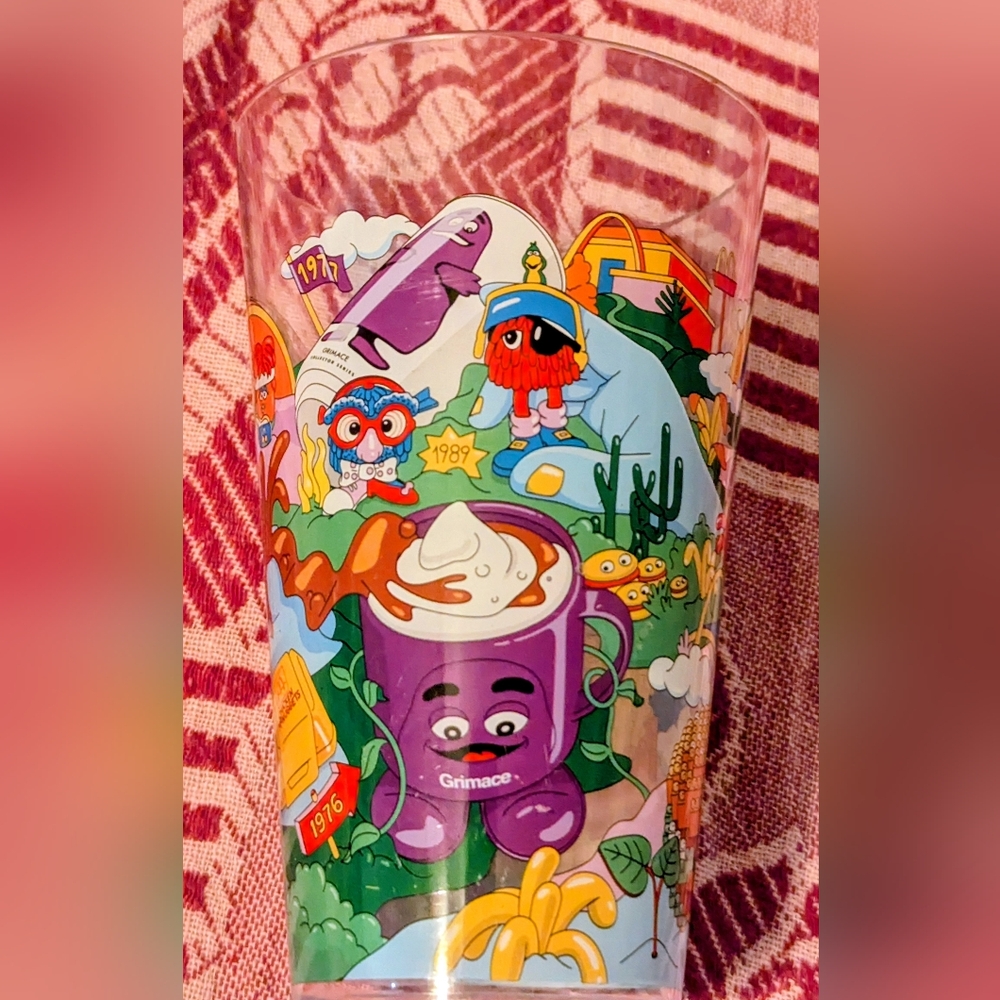 2024 McDonald's Grimace Character Glass